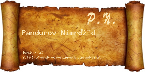 Pandurov Nimród névjegykártya